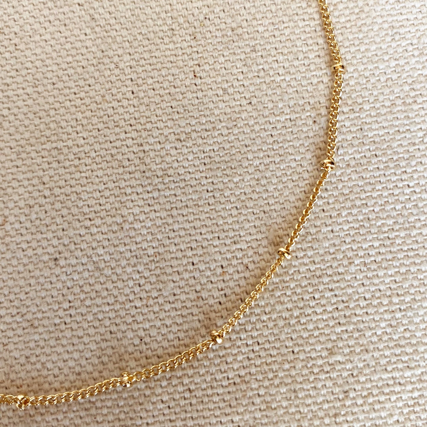 GoldFi 18k Gold Filled Satellite Chain Anklet