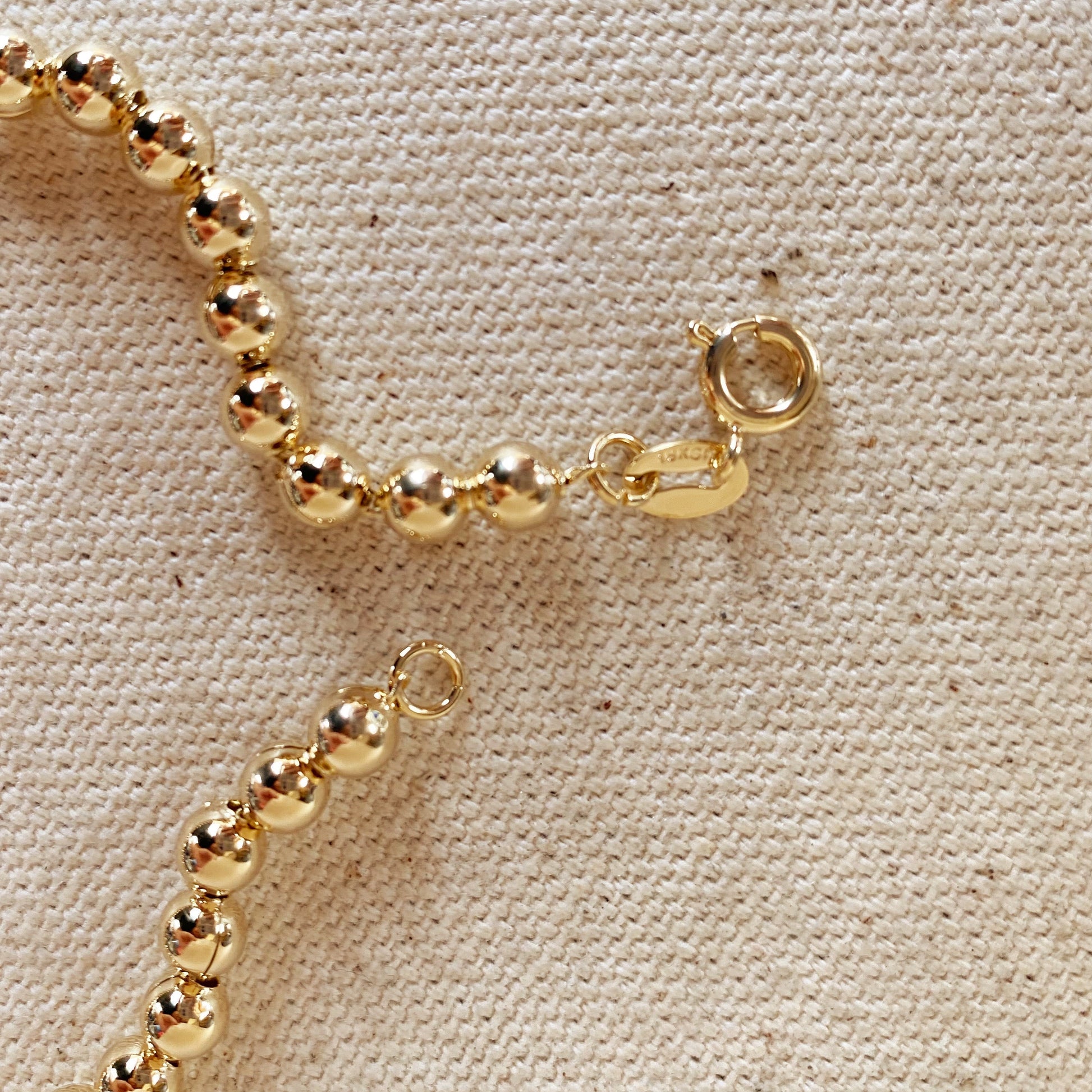 GoldFi 18k Gold Filled 4.5 mm Beaded Bracelet