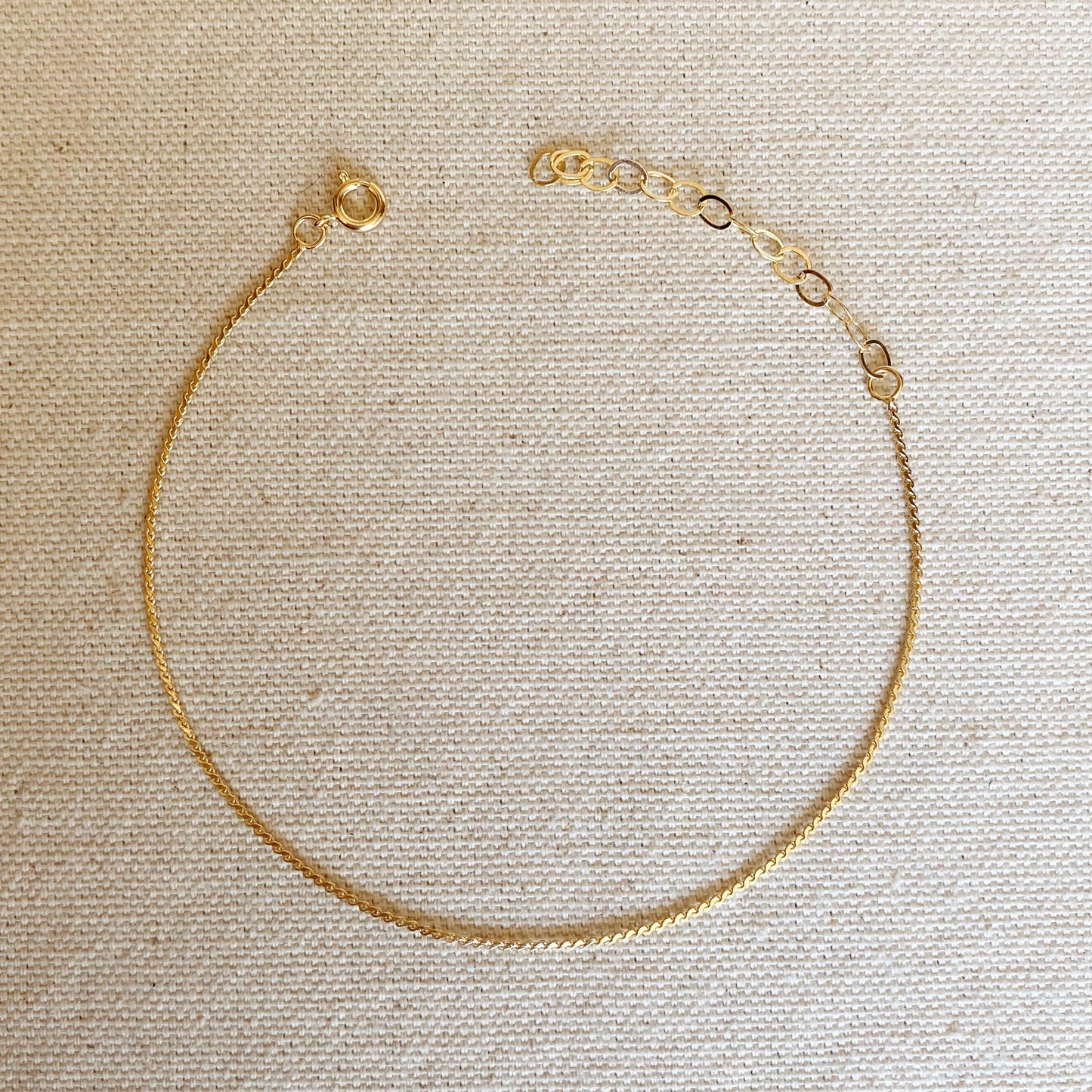 GoldFi 18k Gold Filled Delicate Anklet