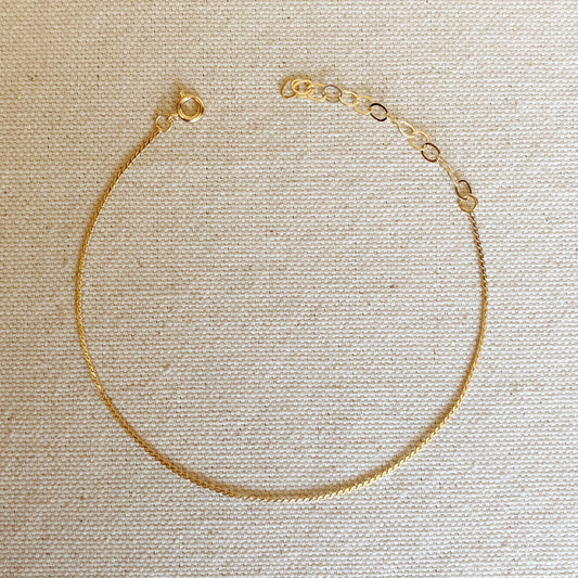 GoldFi 18k Gold Filled Delicate Anklet