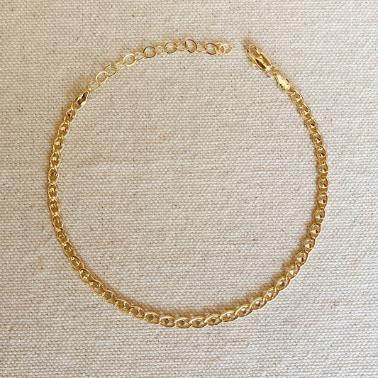 GoldFi 18k Gold Filled Detailed Mariner Anklet