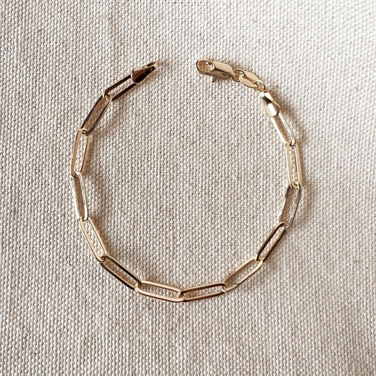 GoldFi 18k Gold Filled Classic Paperclip Bracelet