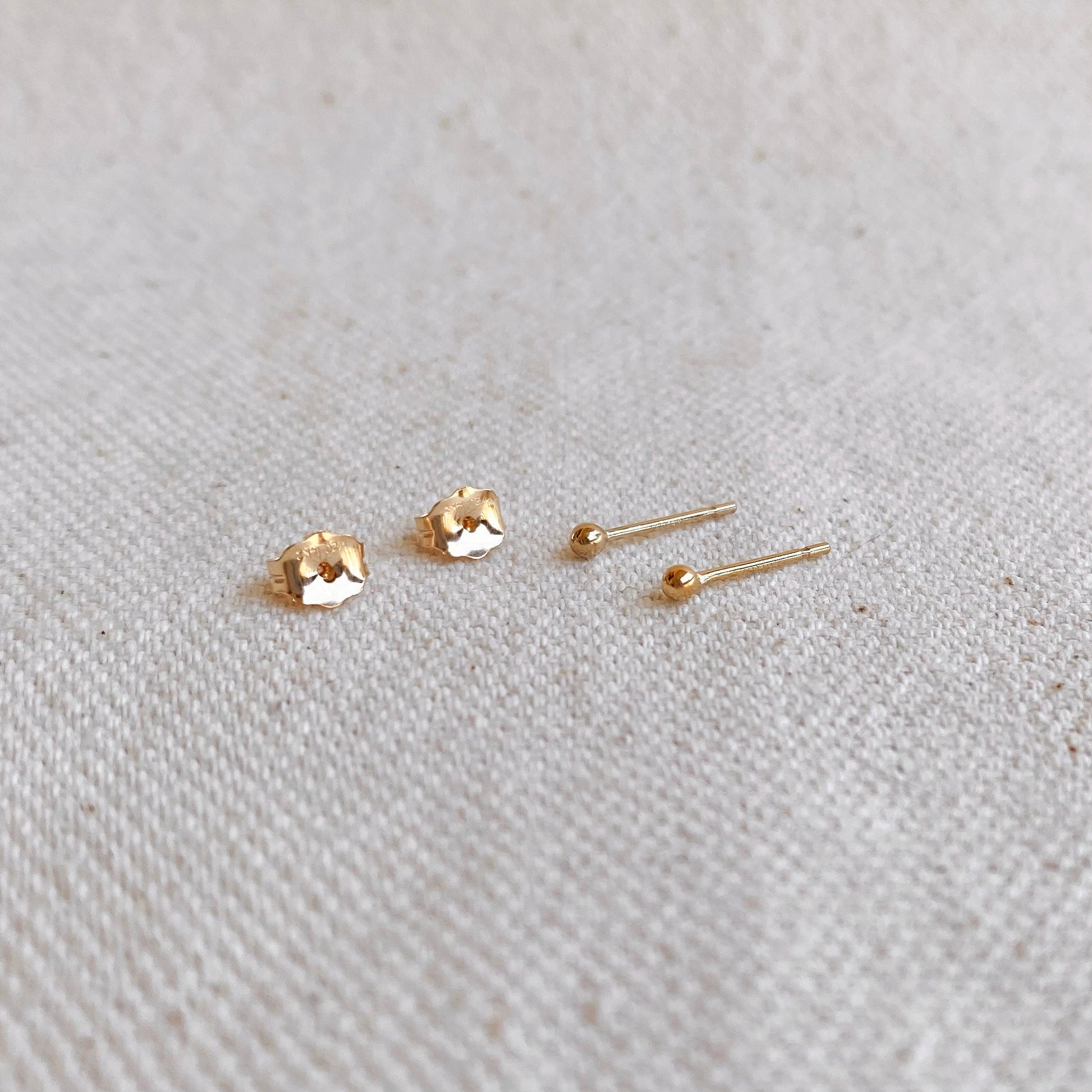 GoldFi 14k Gold Filled 2.0mm Ball Stud Earrings