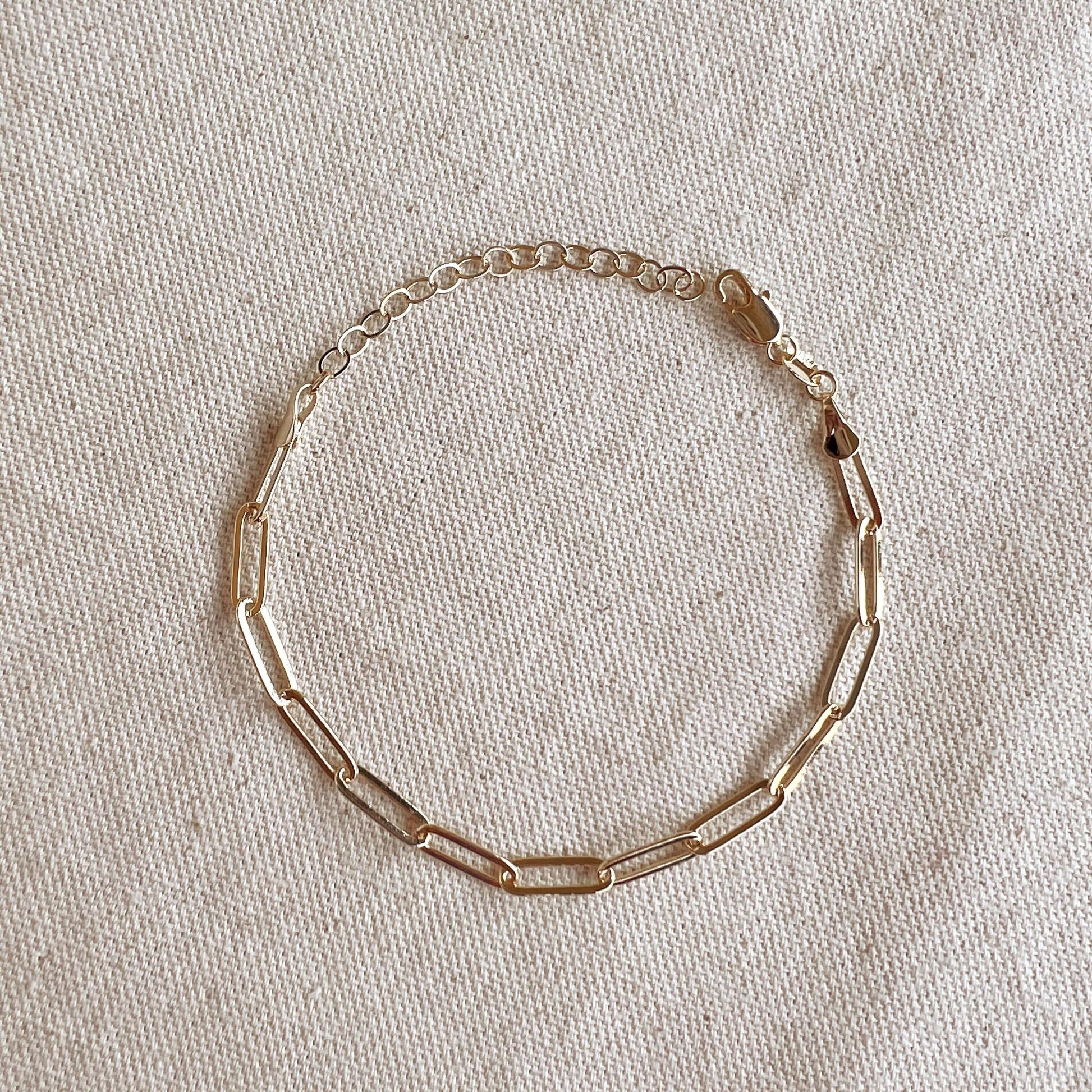 GoldFi 18k Gold Filled Classic Paperclip Bracelet