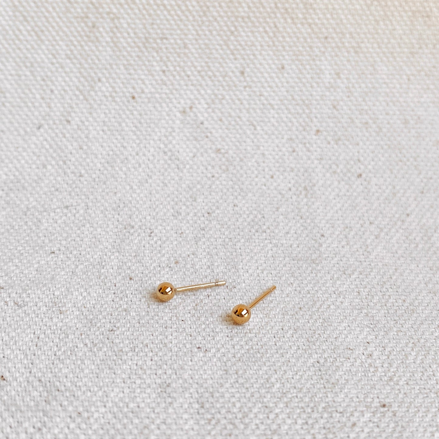 GoldFi 14k Gold Filled 3.0mm Ball Stud Earring