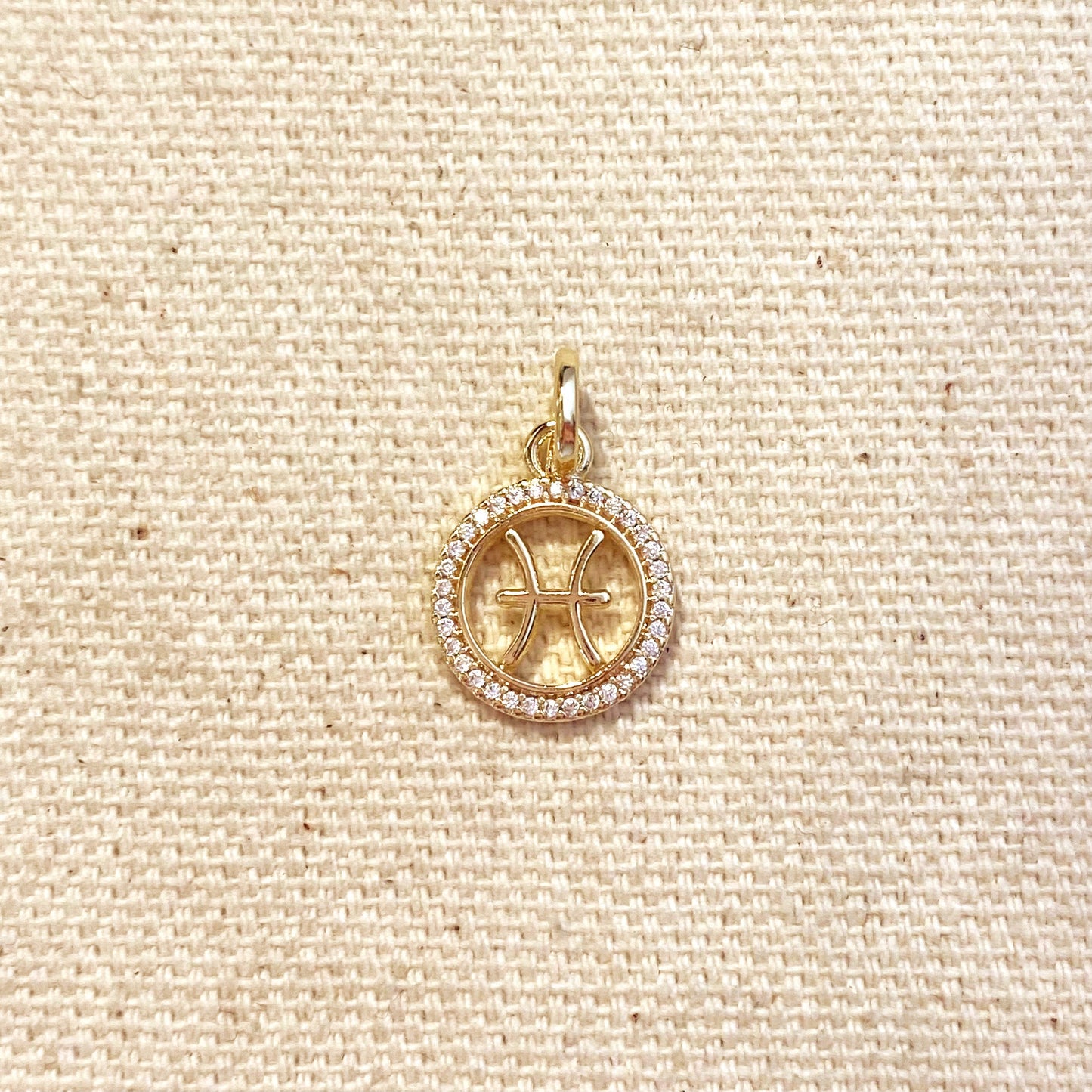 18k Gold Filled Mini Pisces Zodiac Pendant