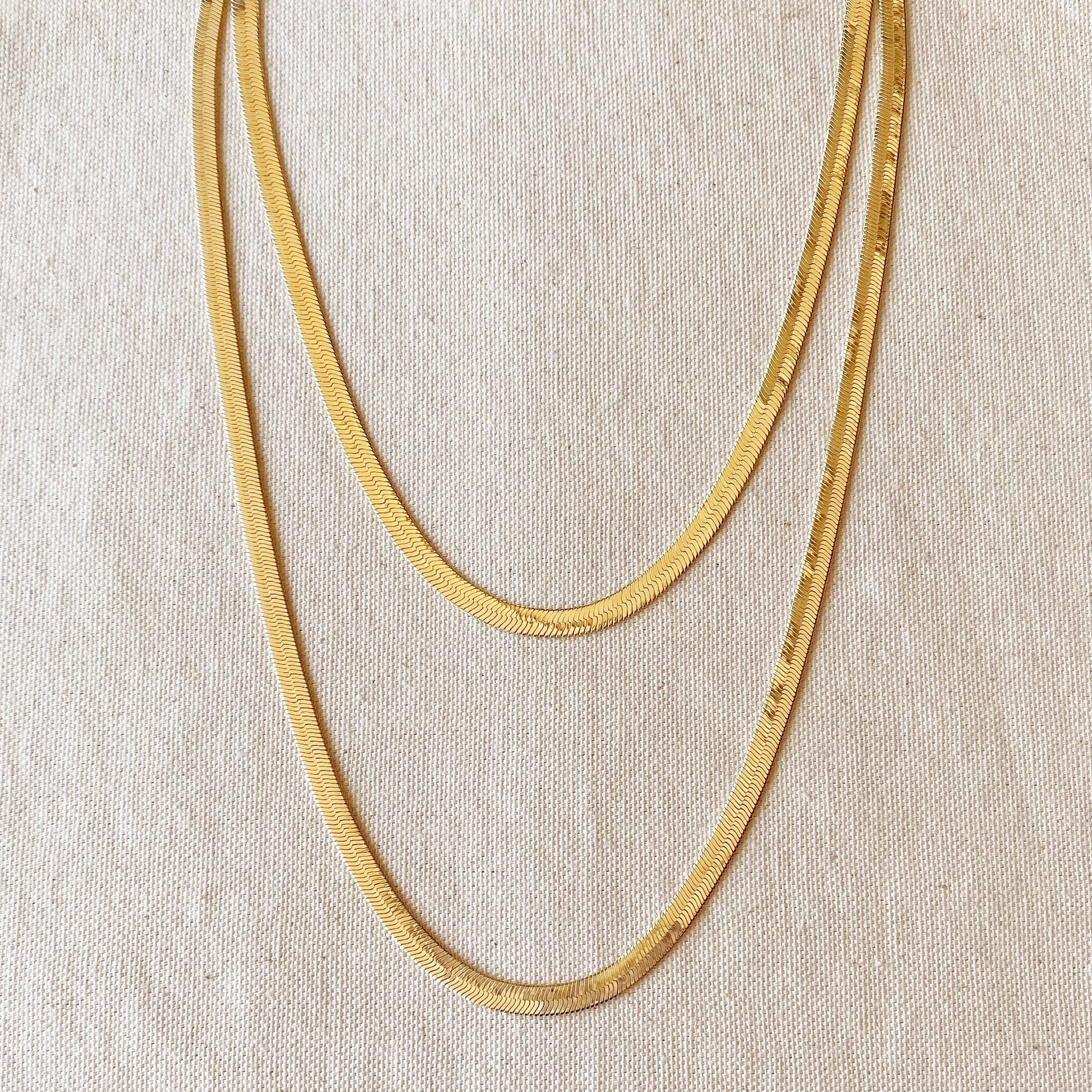 GoldFi 18k Gold Filled 6.0mm Thickness Herringbone Chain