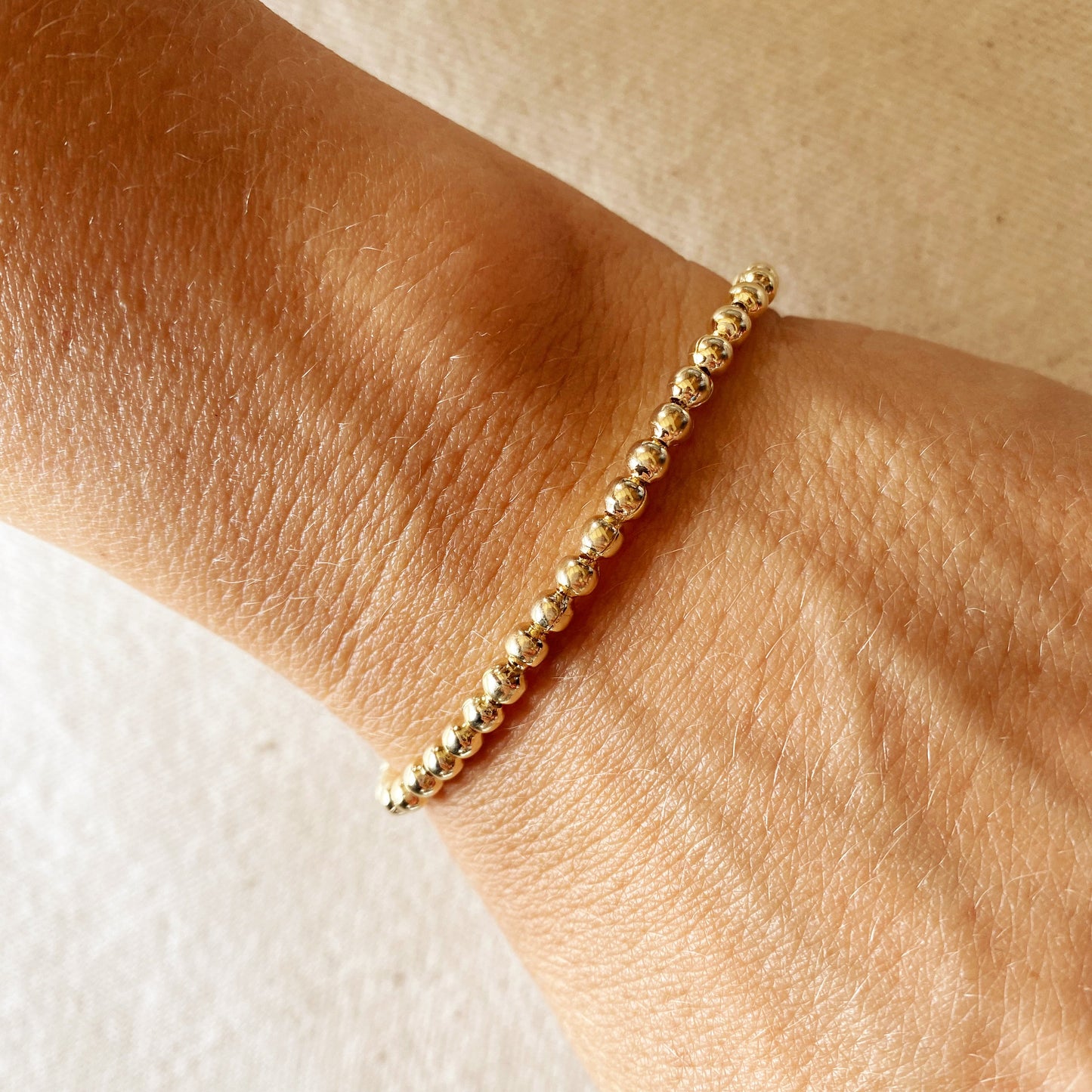 GoldFi 18k Gold Filled 3.5 mm Beaded Bracelet